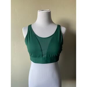 Fabletics Zoe High Impact Sports Bra IV in Rainforest- Size Large